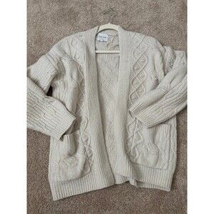 Cream Thick Knit Cardigan